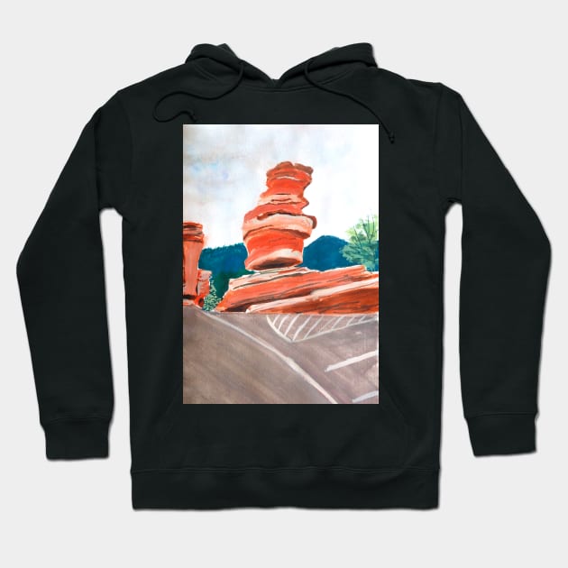 Balanced Rock Art Print Hoodie by julyperson